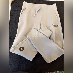 Marmot Gray Fleece Lined Jogger Sweatpants Size Small
